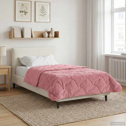 Zomer Dekbed Roze 155 x 220 cm Microfiber en Teddy fleece