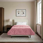 Zomerdekbed 155x220 cm roze microfiber teddy fleece
