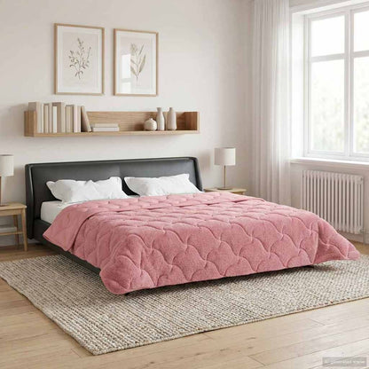 Zomer Dekbed Roze 220 x 240 cm Microfiber en Teddy fleece