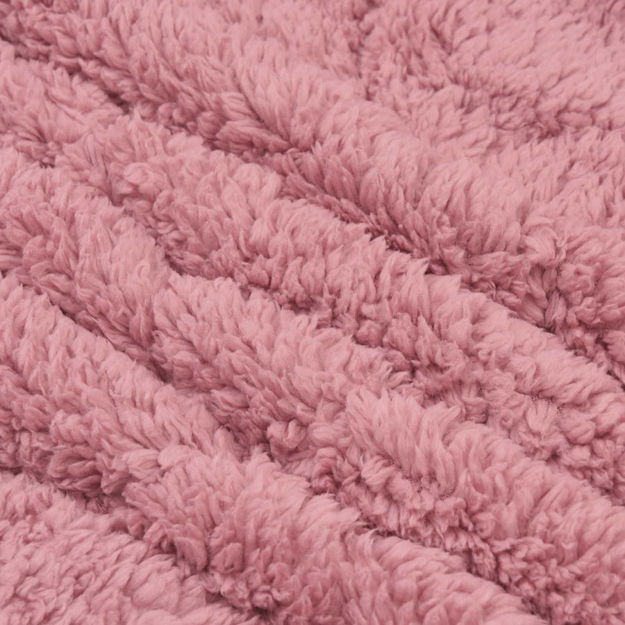 Zomer Dekbed Roze 240 x 260 cm Microfiber en Teddy fleece