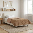 Summer Duvet Taupe 135 x 200 cm Microfiber and Teddy fleece