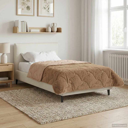 Zomer Dekbed Taupe 140 x 220 cm Microfiber en Teddy fleece