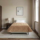 Summer Duvet Taupe 135 x 220 cm Microfiber and Teddy fleece