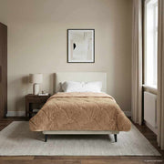 Zomer dekbed 135 x 220 cm taupe microfiber teddy fleece