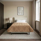 Summer Duvet Taupe 140 x 220 cm Microfiber and Teddy Fleece