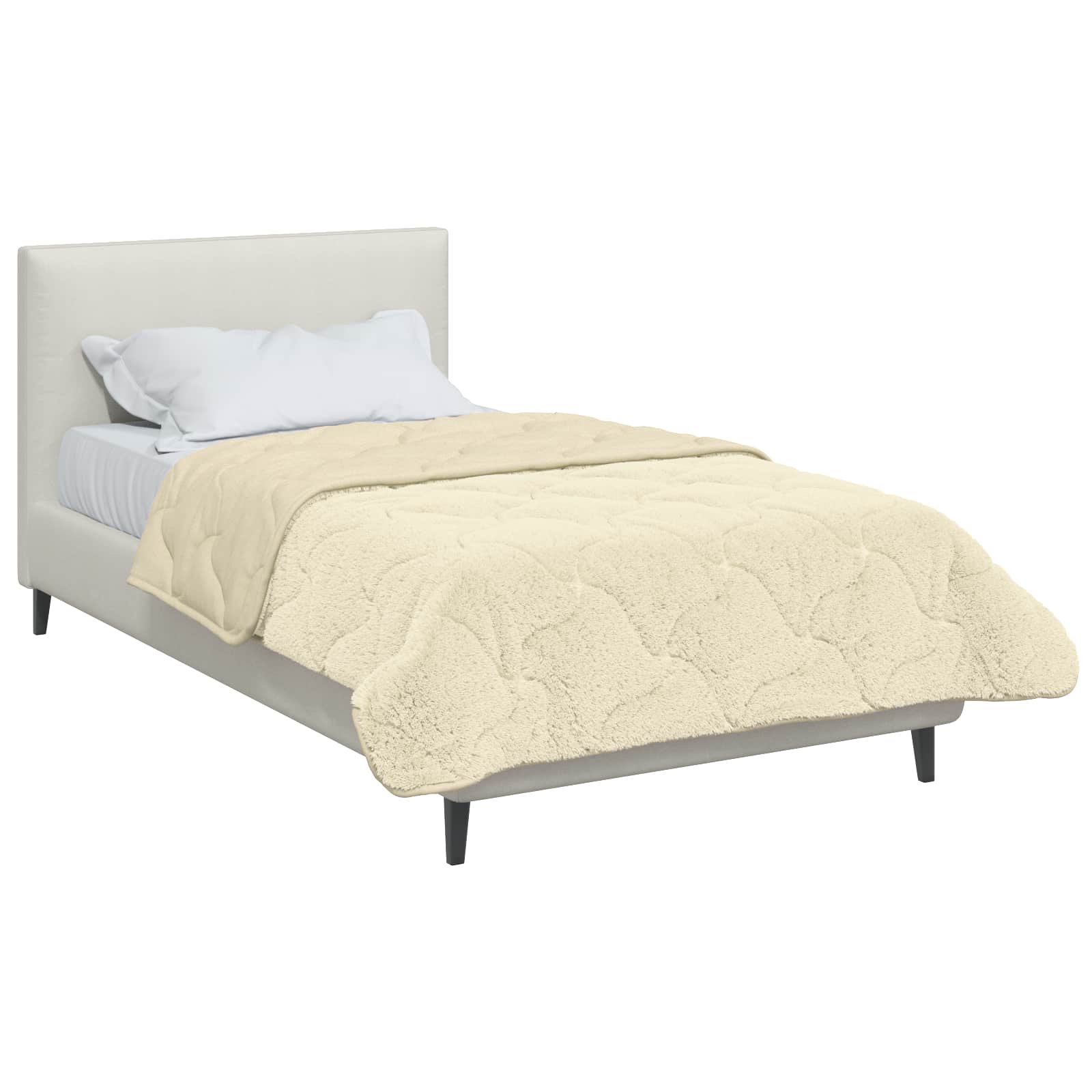 Zomer Dekbed Crème 135 x 200 cm Microfiber en Teddy fleece
