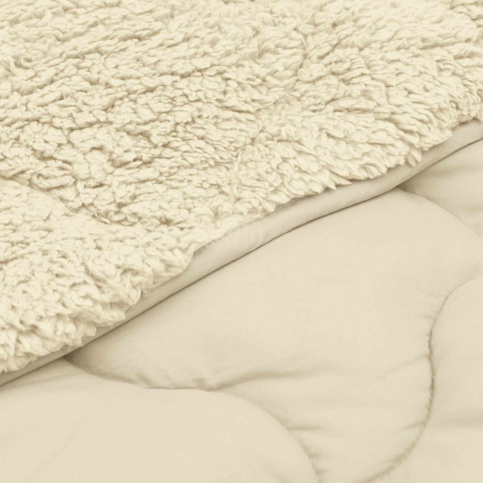 Zomer Dekbed Crème 155 x 200 cm Microfiber en Teddy fleece