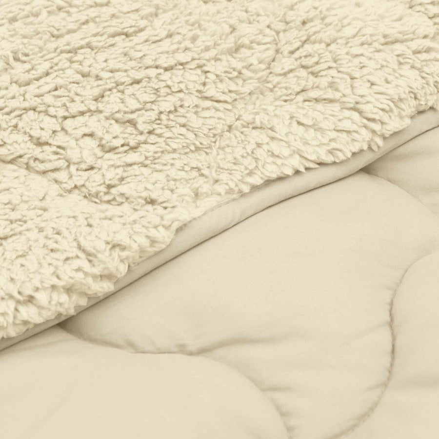 Zomer Dekbed Crème 155 x 200 cm Microfiber en Teddy fleece