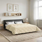 Summer Duvet Cream 200 x 200 cm Microfiber and Teddy fleece