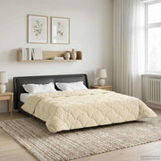 Zomerdekbed 200x200 cm microfiber teddy fleece crème