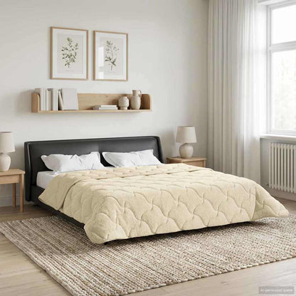 Zomer Dekbed Crème 200 x 200 cm Microfiber en Teddy fleece
