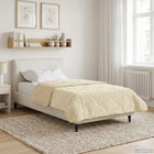 Summer Duvet Cream 135 x 220 cm Microfiber and Teddy fleece