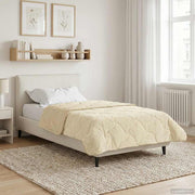 Zomerdekbed 135x220 cm microfiber teddy fleece crème