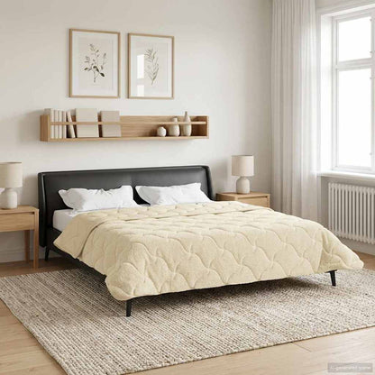 Zomer Dekbed Crème 200 x 220 cm Microfiber en Teddy fleece