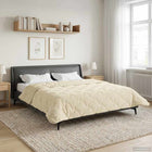 Summer Duvet Cream 220 x 260 cm Microfiber and Teddy Fleece