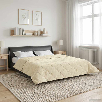 Zomer Dekbed Crème 240 x 260 cm Microfiber en Teddy fleece