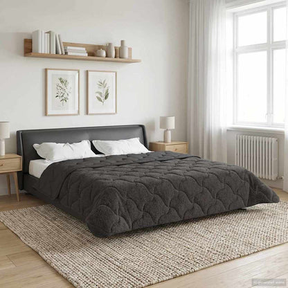Vol jaar dekbed Gekwilt Antraciet 200 x 240 cm