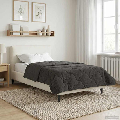 Vol jaar dekbed Gekwilt Antraciet 155 x 220 cm