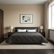 Dekbed 200x220 cm antraciet microvezel fleece