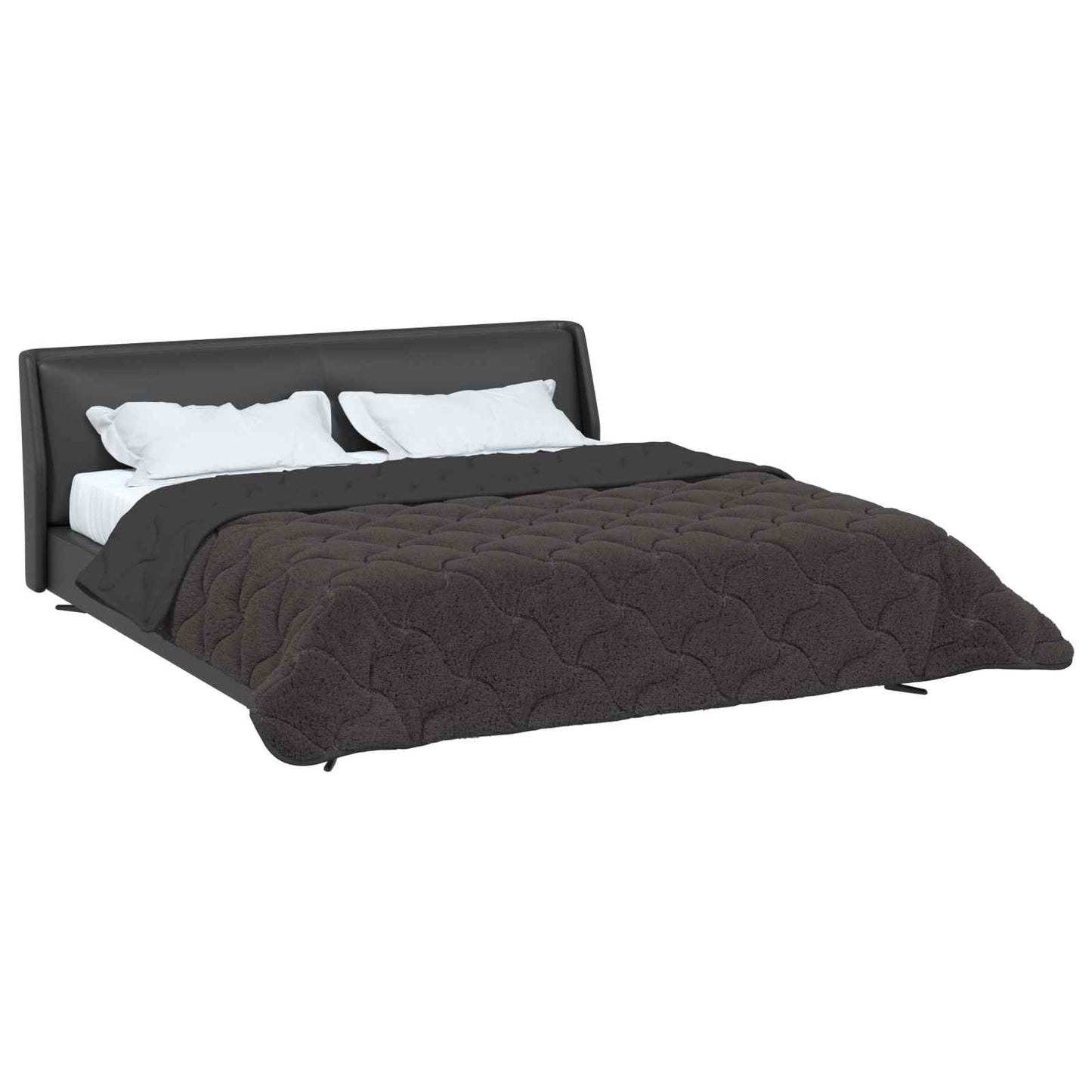 Vol jaar dekbed Gekwilt Antraciet 220 x 240 cm