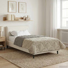 All-Season Quilted Duvet Light Grey 135 x 200 cm