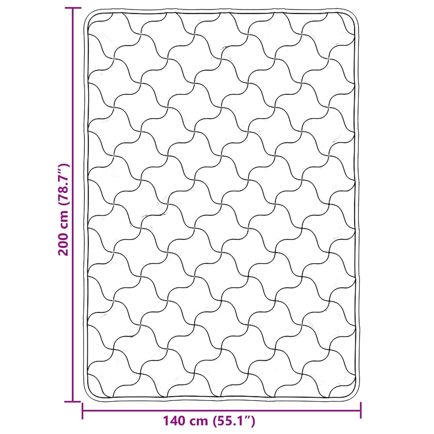 Vol jaar dekbed Zwart 140 x 220 cm Microfiber en Teddy fleece