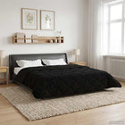 All-season duvet Black 200 x 240 cm Microfiber and Teddy fleece
