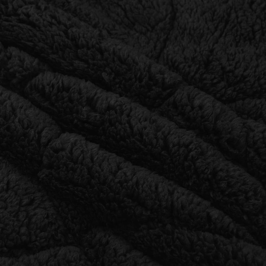 Vol jaar dekbed Zwart 135 x 220 cm Microfiber en Teddy fleece