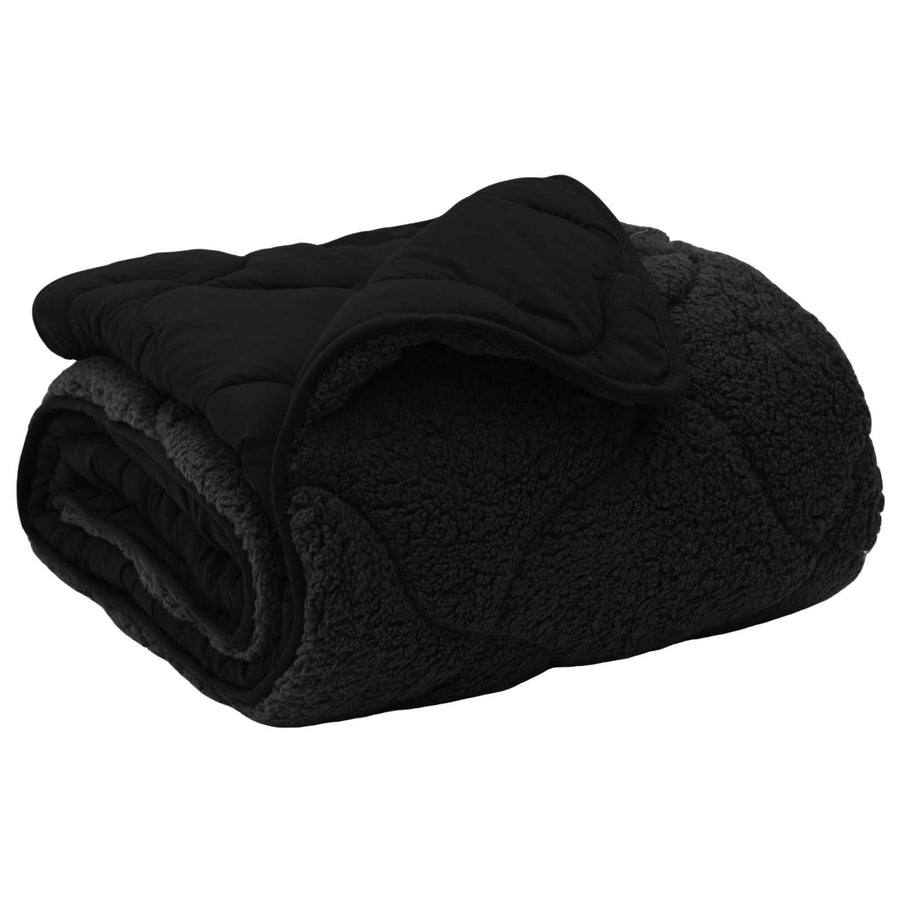 Vol jaar dekbed Zwart 135 x 220 cm Microfiber en Teddy fleece