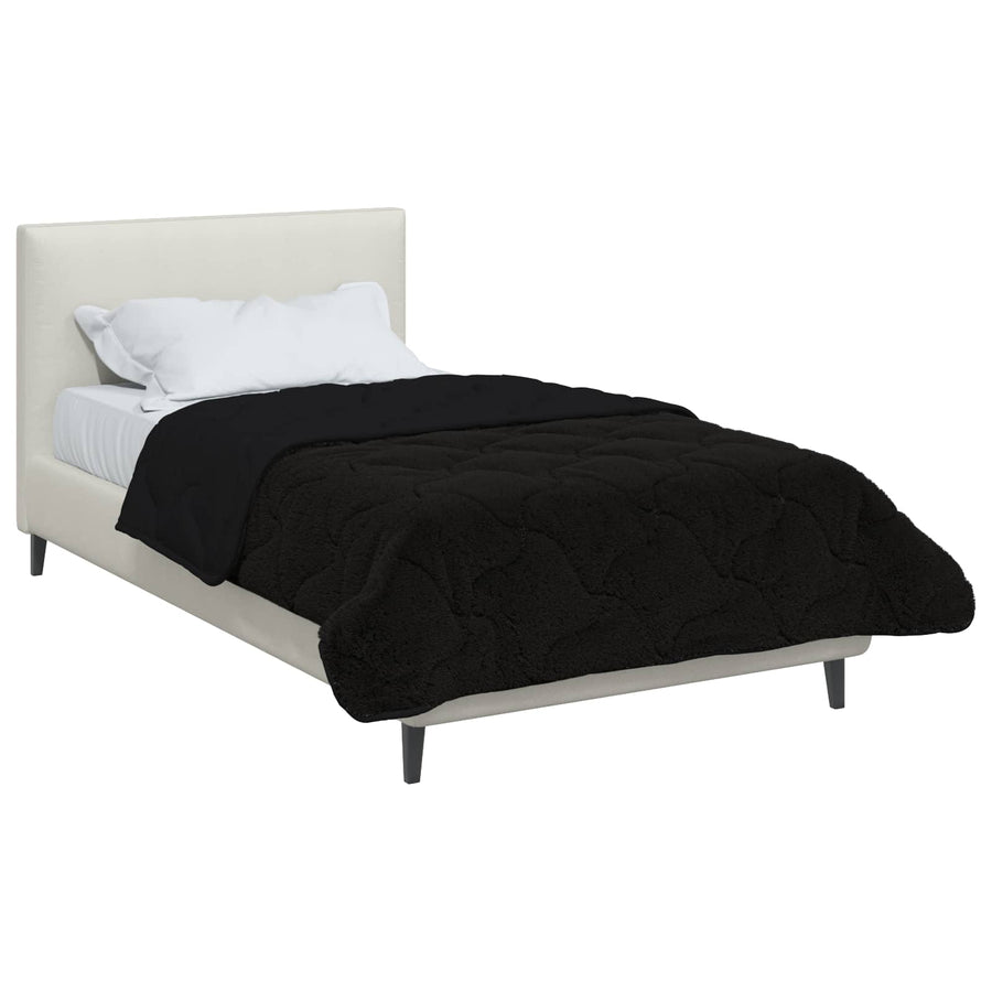 Vol jaar dekbed Zwart 135 x 220 cm Microfiber en Teddy fleece