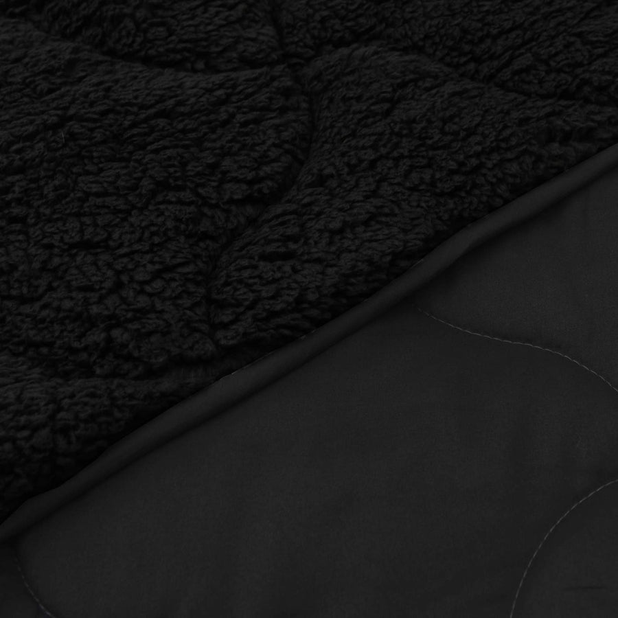 Vol jaar dekbed Zwart 140 x 220 cm Microfiber en Teddy fleece