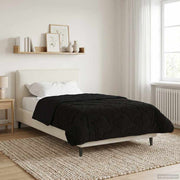 All-year duvet Black 155 x 220 cm Microfiber and Teddy fleece