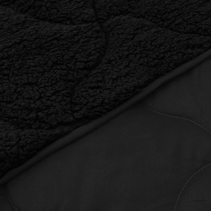 Vol jaar dekbed Zwart 240 x 260 cm Microfiber en Teddy fleece