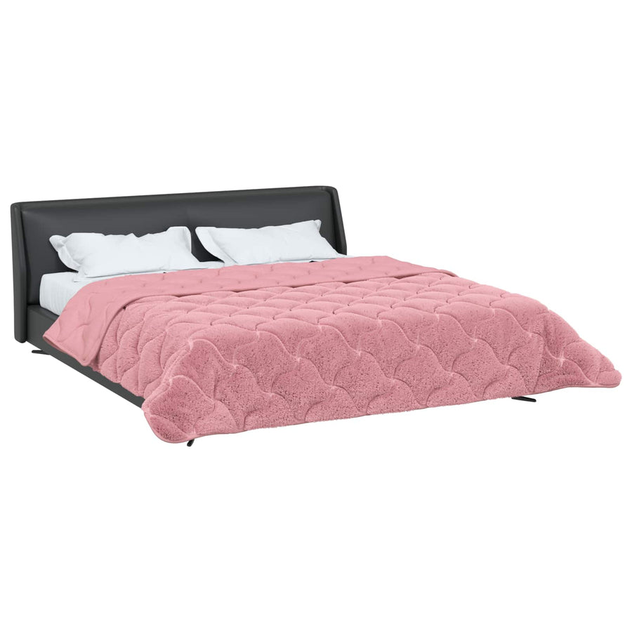Vol jaar dekbed Roze 200 x 240 cm Microfiber en Teddy fleece
