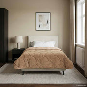 Dekbed 140x220 cm microfiber teddy fleece taupe