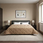 Dekbed 200x200 cm microfiber teddy fleece taupe