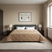 Dekbed 200x200 cm microfiber teddy fleece taupe