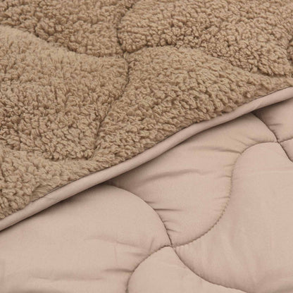 Vol jaar dekbed Taupe 140 x 220 cm Microfiber en Teddy fleece