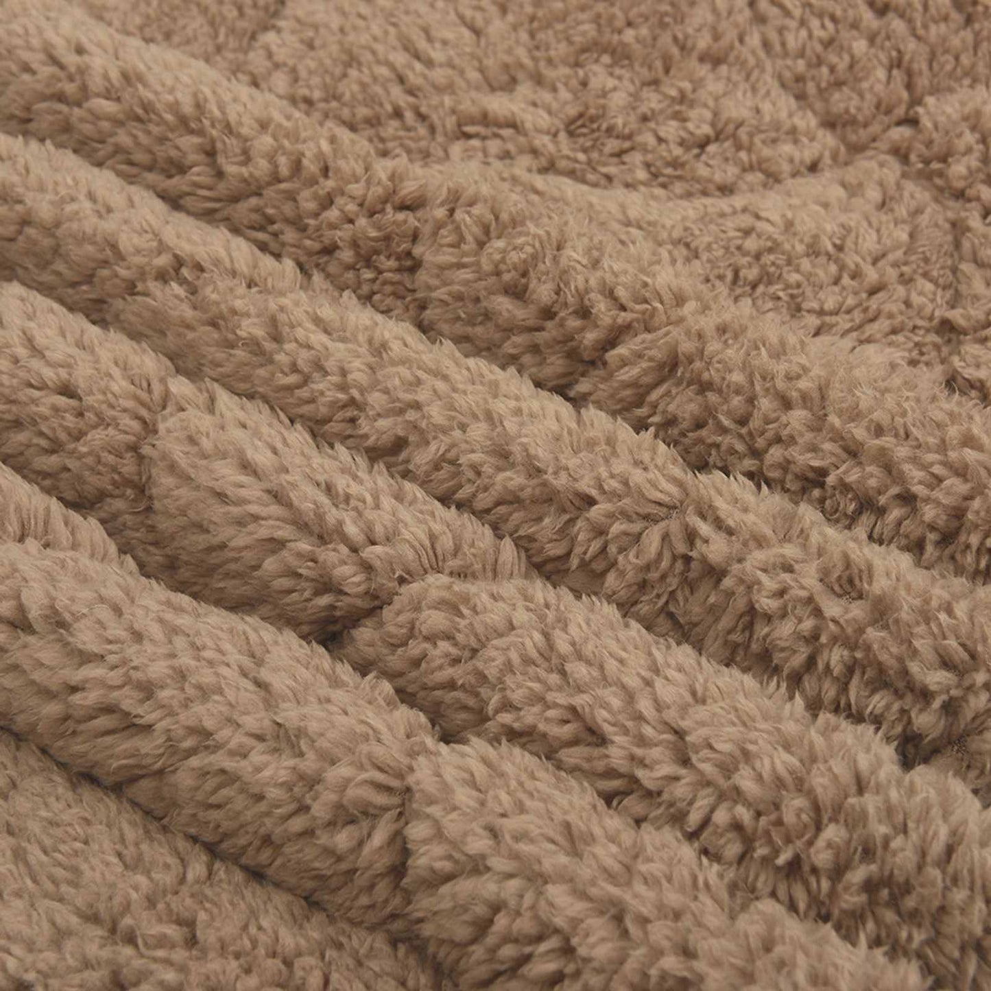 Vol jaar dekbed Taupe 140 x 220 cm Microfiber en Teddy fleece