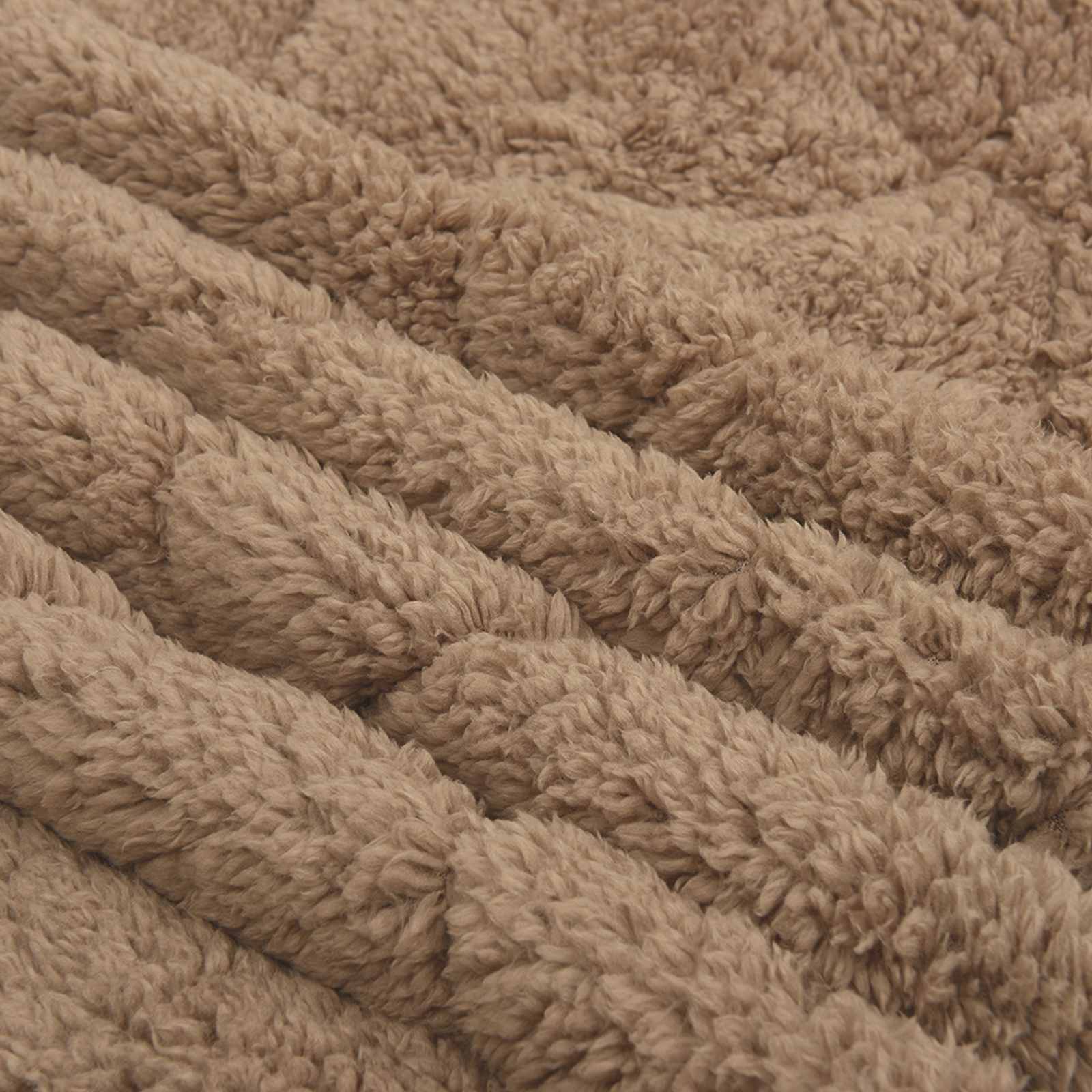 Vol jaar dekbed Taupe 140 x 220 cm Microfiber en Teddy fleece