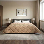 Dekbed 220x260 cm microfiber teddy fleece taupe