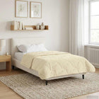 All-year duvet Cream 140 x 200 cm Microfiber and Teddy fleece