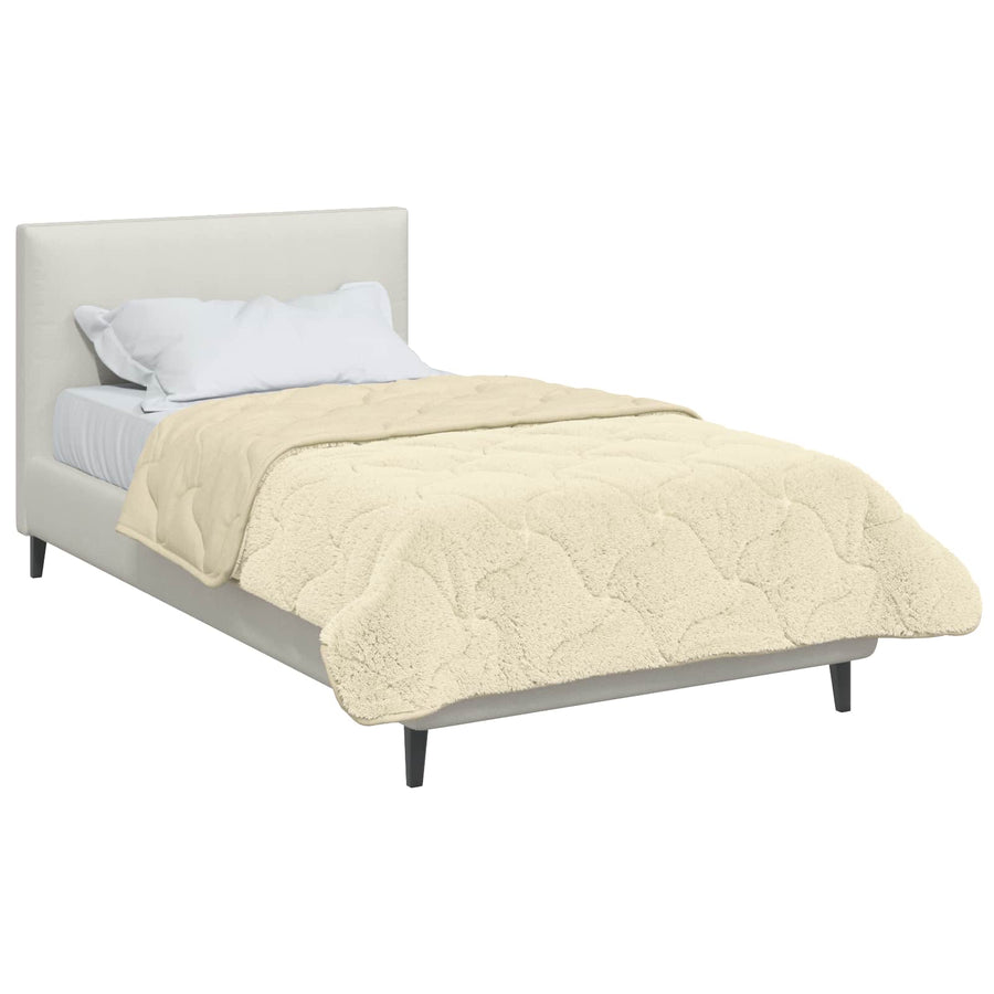 Vol jaar dekbed Crème 135 x 220 cm Microfiber en Teddy fleece