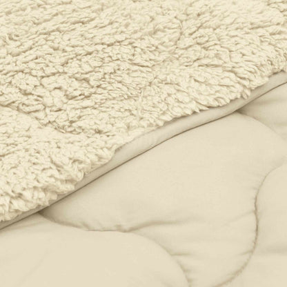 Vol jaar dekbed Crème 140 x 220 cm Microfiber en Teddy fleece