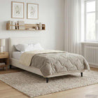 All-season duvet Cream 155 x 220 cm Microfiber and Teddy fleece