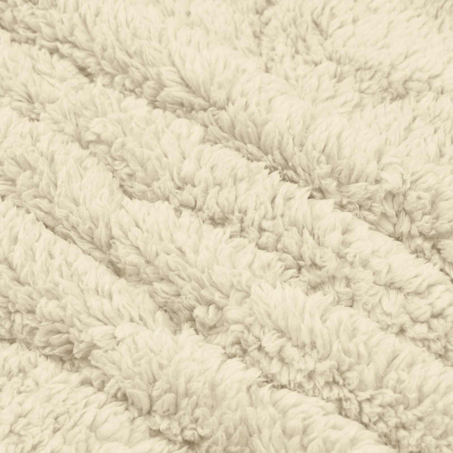 Vol jaar dekbed Crème 240 x 260 cm Microfiber en Teddy fleece