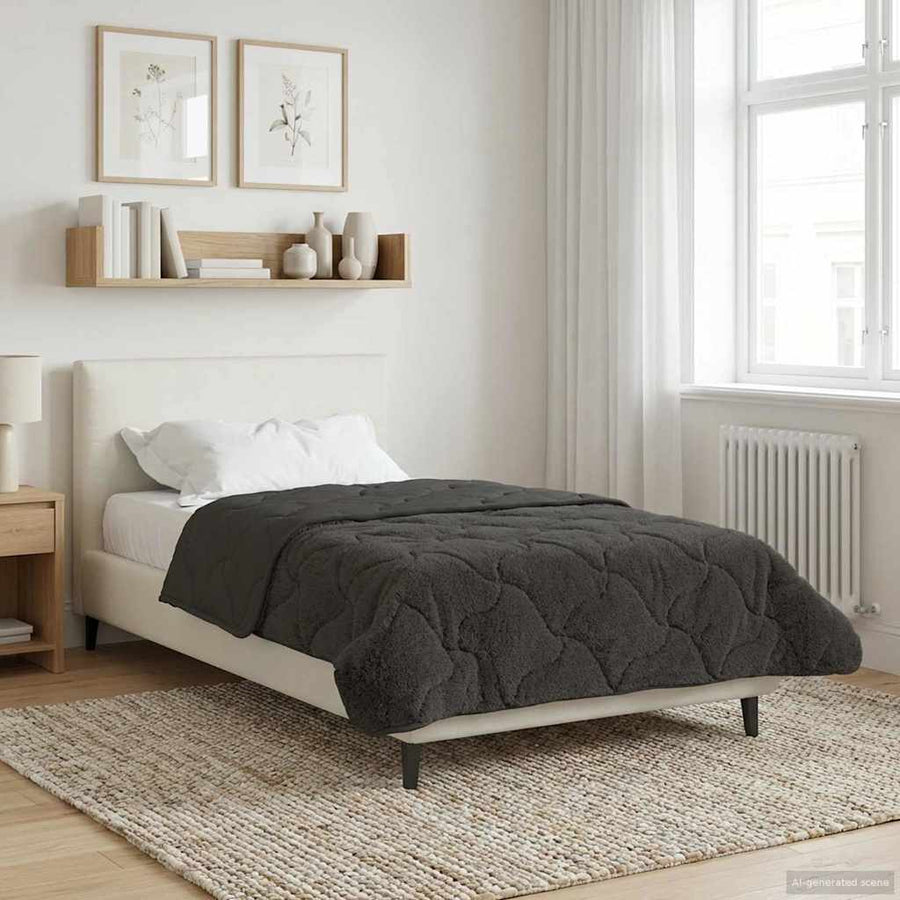 Winter Dekbed Gekwilt Antraciet 135 x 200 cm