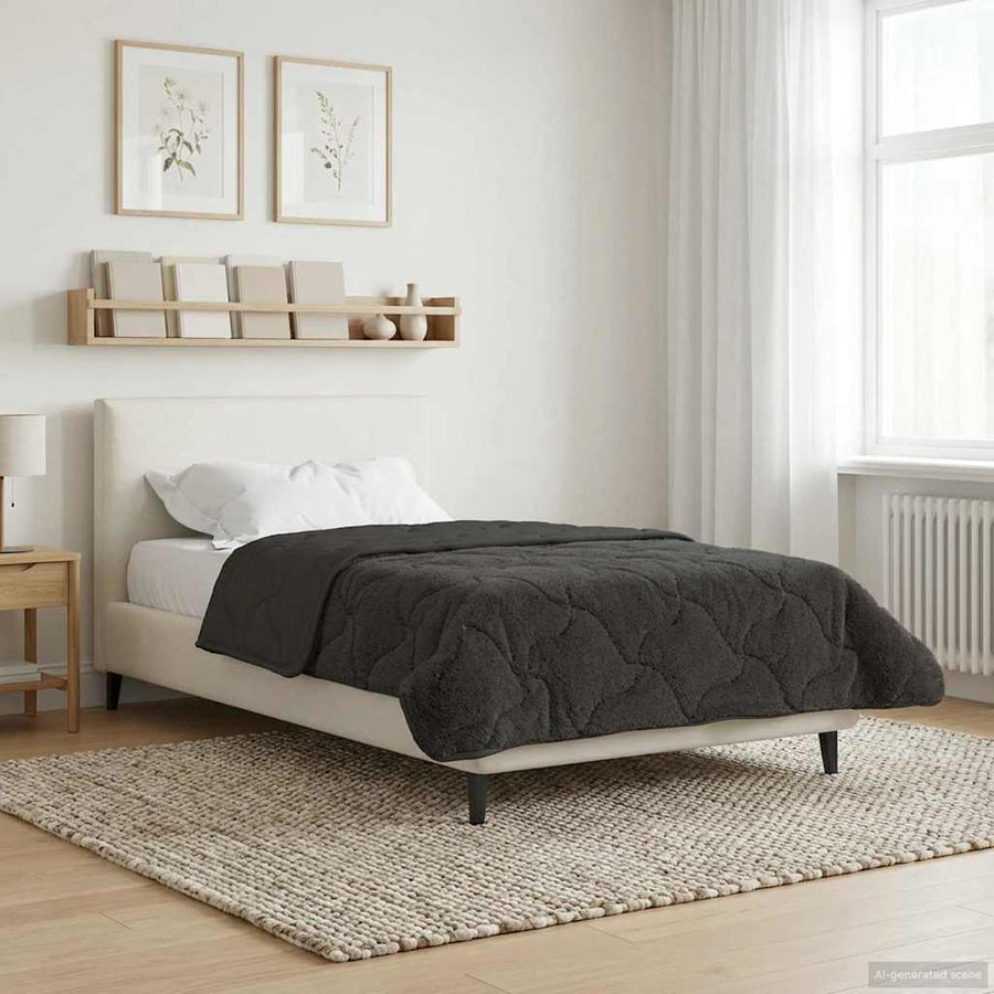 Winter Dekbed Gekwilt Antraciet 140 x 220 cm