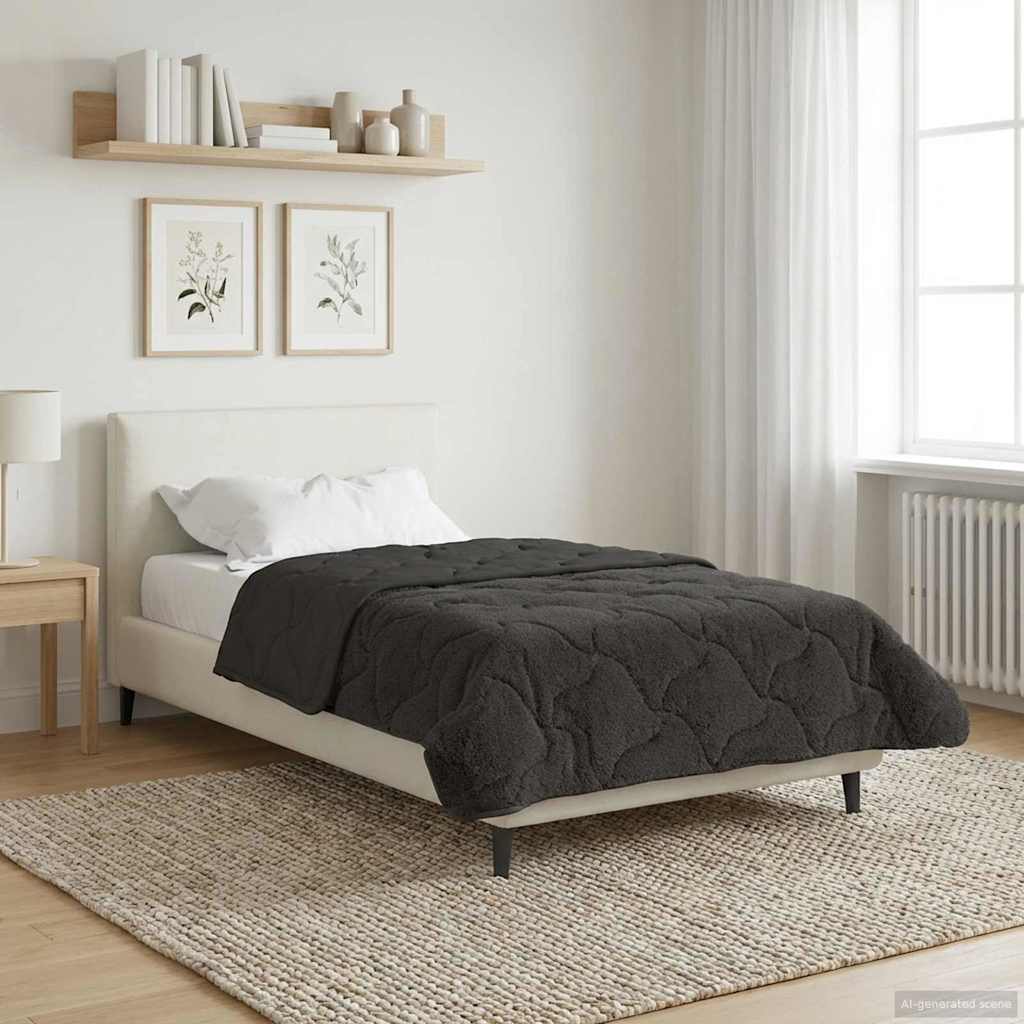 Winter Dekbed Gekwilt Antraciet 155 x 200 cm