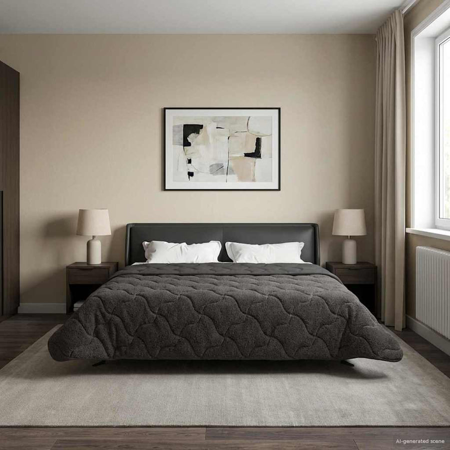Winter Dekbed Gekwilt Antraciet 200 x 200 cm